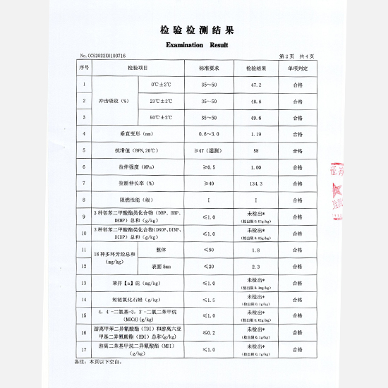 无缝预制型塑胶跑道面层检测报告4